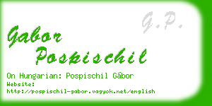 gabor pospischil business card